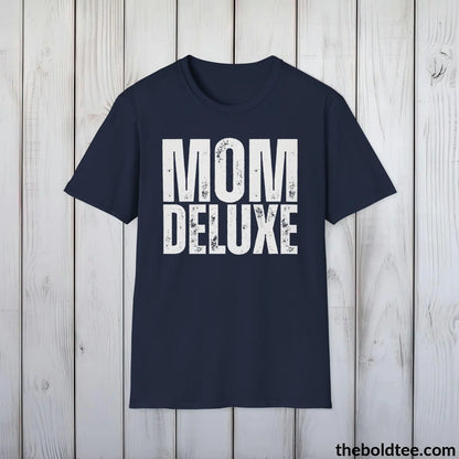 T-Shirt Navy / S Mom Deluxe Tee | Empowered Mom Classic Cotton Tee | Perfect Mom Gift | Soft & Versatile | 9 Colors Available