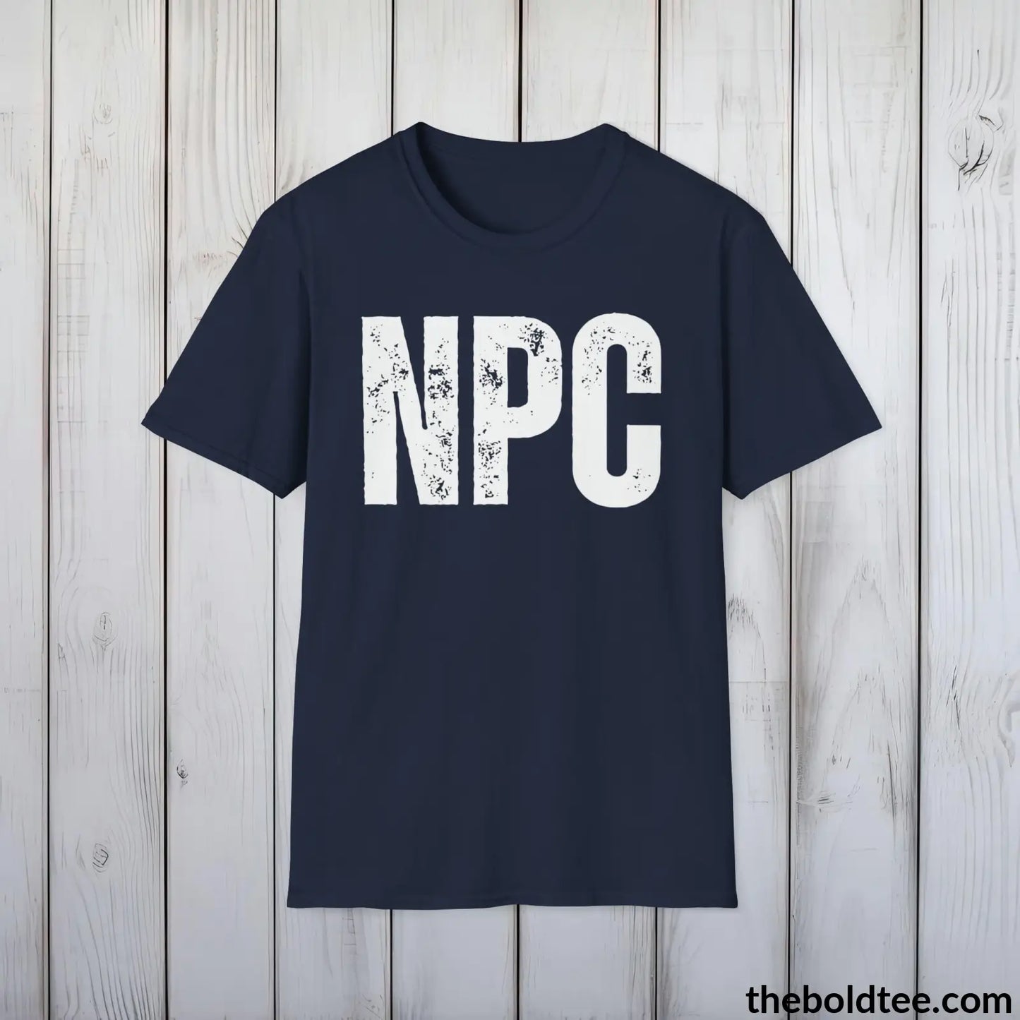 T-Shirt Navy / S NPC Gamer Tee - Sustainable & Soft Cotton Crewneck Unisex T-Shirt - 9 Bold Colors