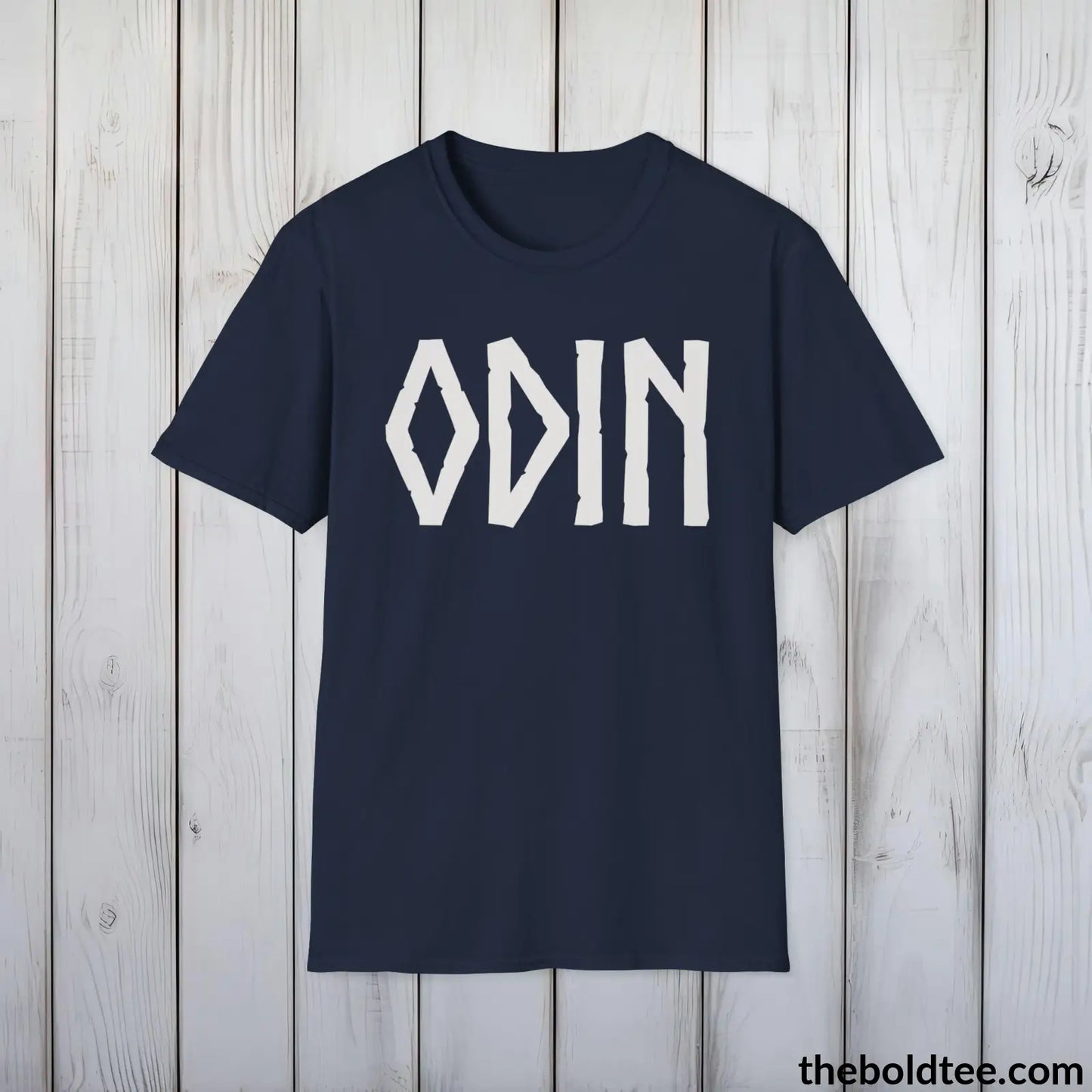 T-Shirt Navy / S ODIN Tee - Bold Viking Mythology Cotton T-Shirt - 9 Epic Dark Colors Available