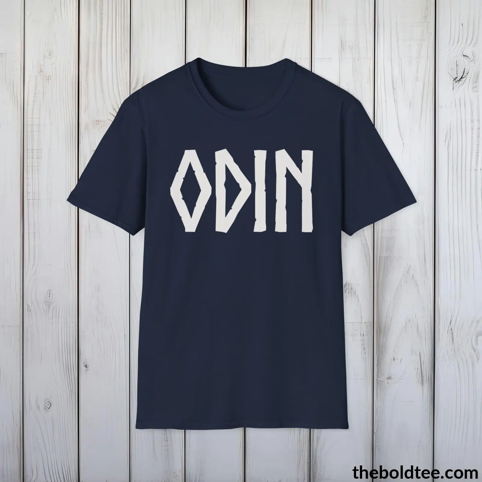 T-Shirt Navy / S ODIN Tee - Bold Viking Mythology Cotton T-Shirt - 9 Epic Dark Colors Available