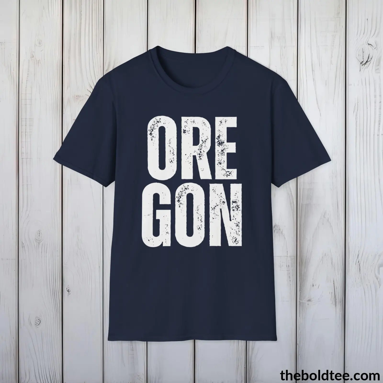 T-Shirt Navy / S OREGON Tee - Casual, Sustainable & Soft Cotton Crewneck Unisex T-Shirt - 9 Bold Colors