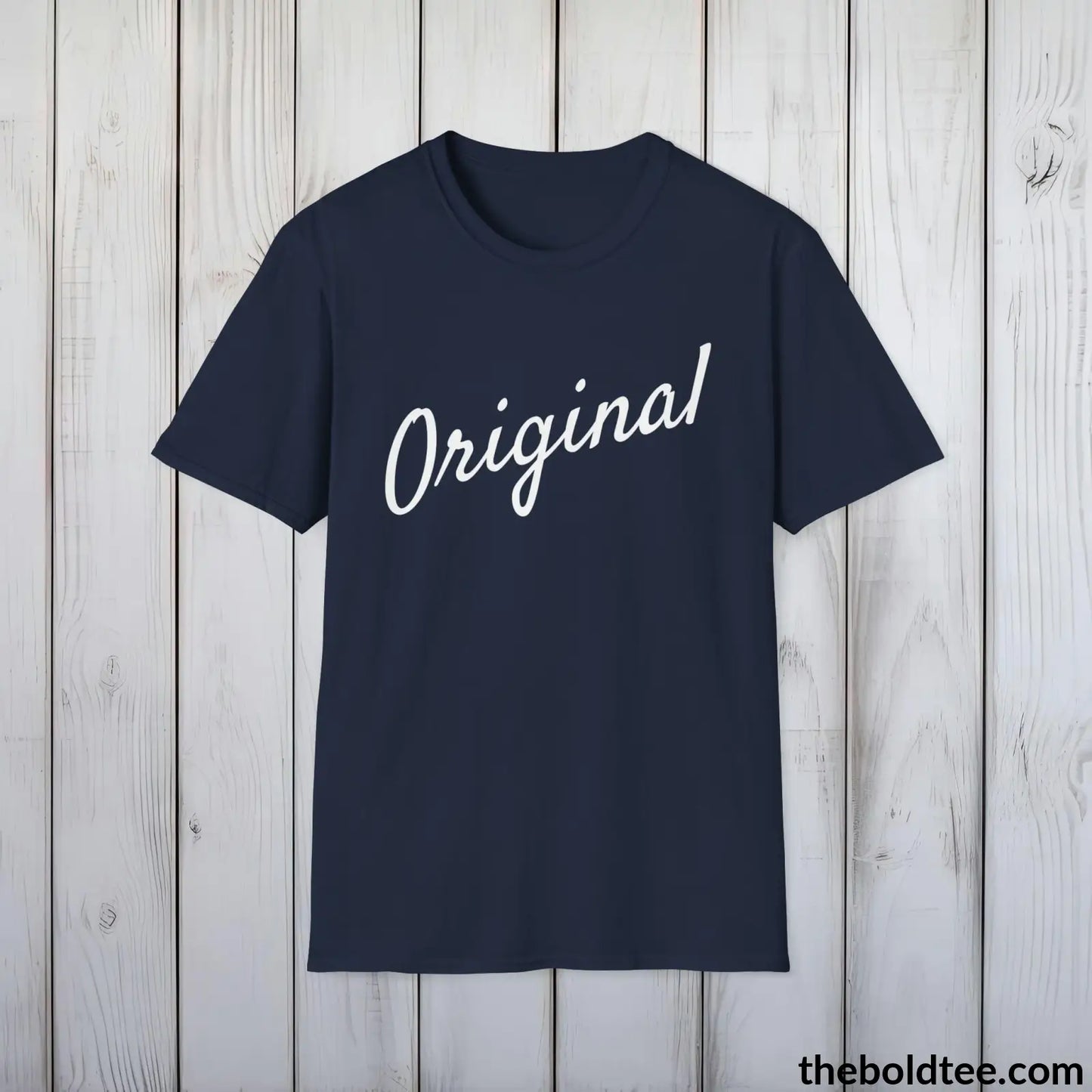 T-Shirt Navy / S Original Tee - Sustainable & Soft Cotton Crewneck Unisex T-Shirt - 9 Bold Colors