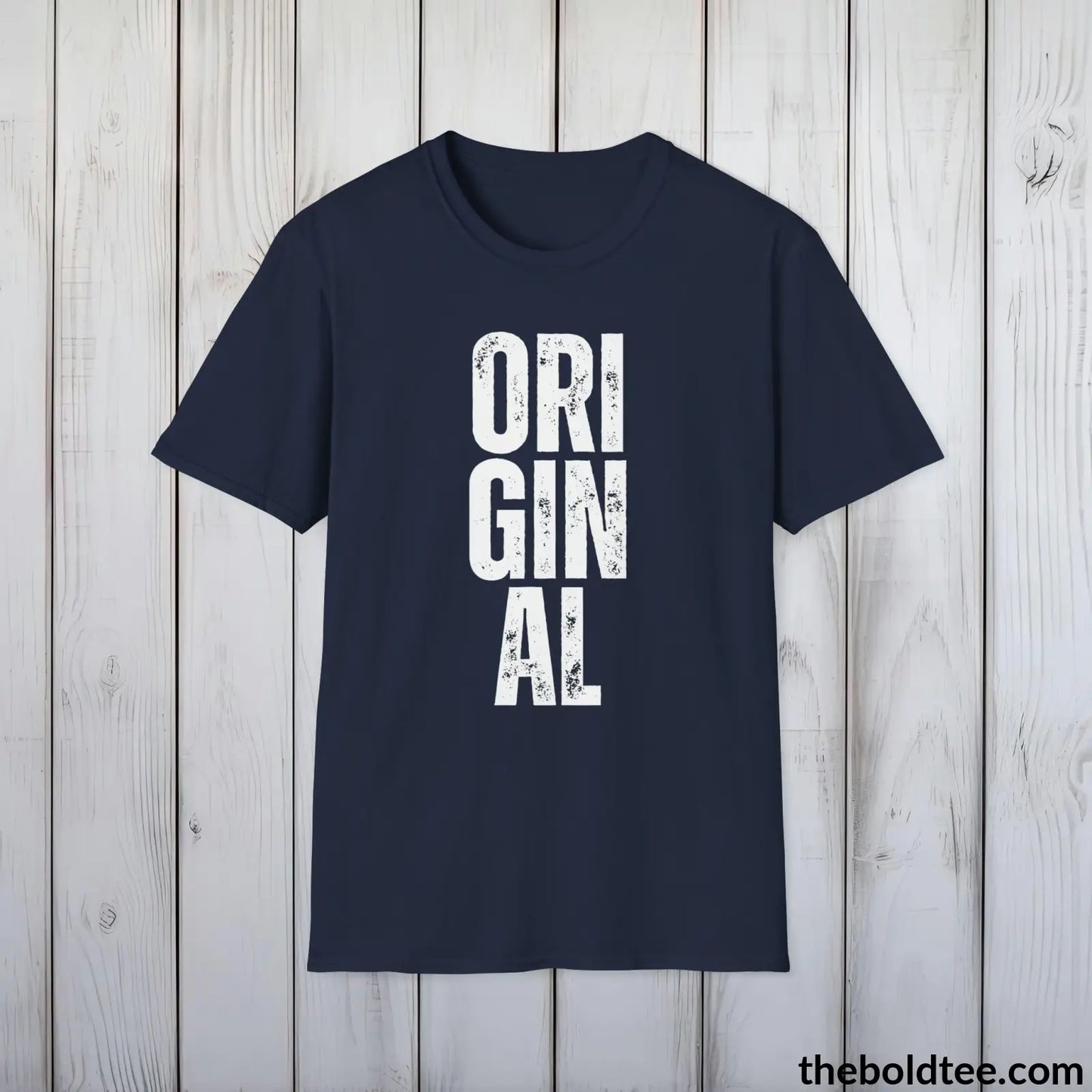 T-Shirt Navy / S Original Tee - Sustainable & Soft Cotton Crewneck Unisex T-Shirt - 9 Bold Colors