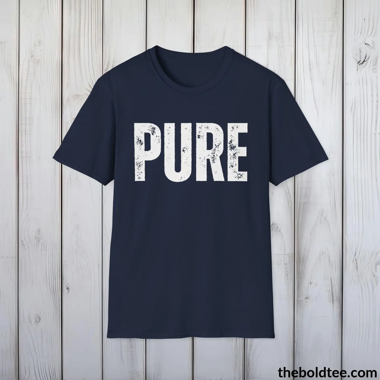 T-Shirt Navy / S PURE Tee - Bold Urbnan Cotton T-Shirt - 9 Epic Colors Available