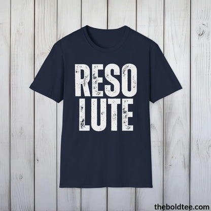 T-Shirt Navy / S RESOLUTE Tee - Casual, Sustainable & Soft Cotton Crewneck Unisex T-Shirt - 9 Bold Colors