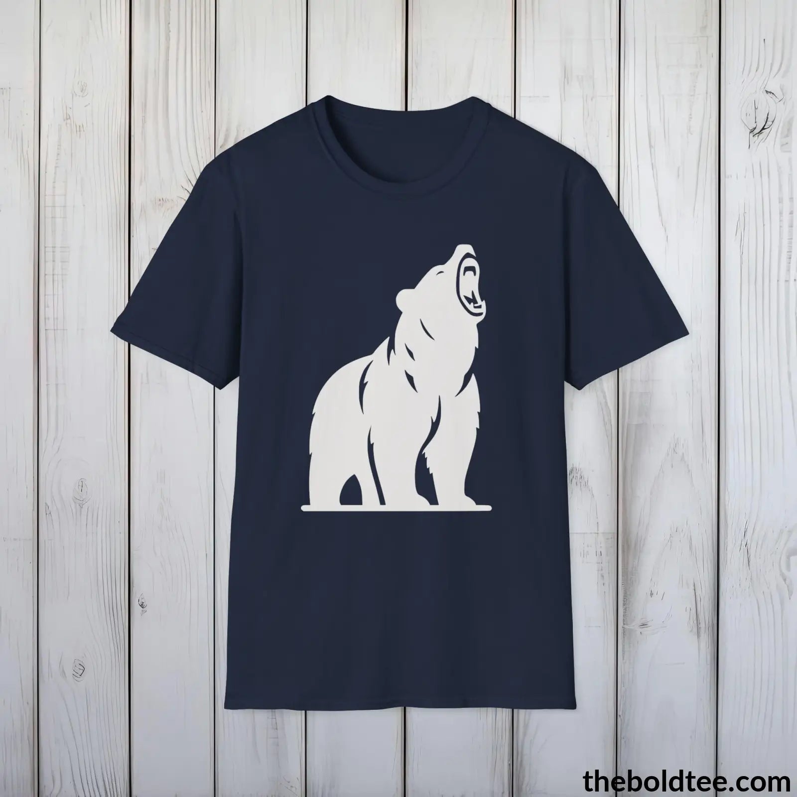 T-Shirt Navy / S Roaring Bear Tee - Bold Urbnan Cotton T-Shirt - 9 Epic Dark Colors Available