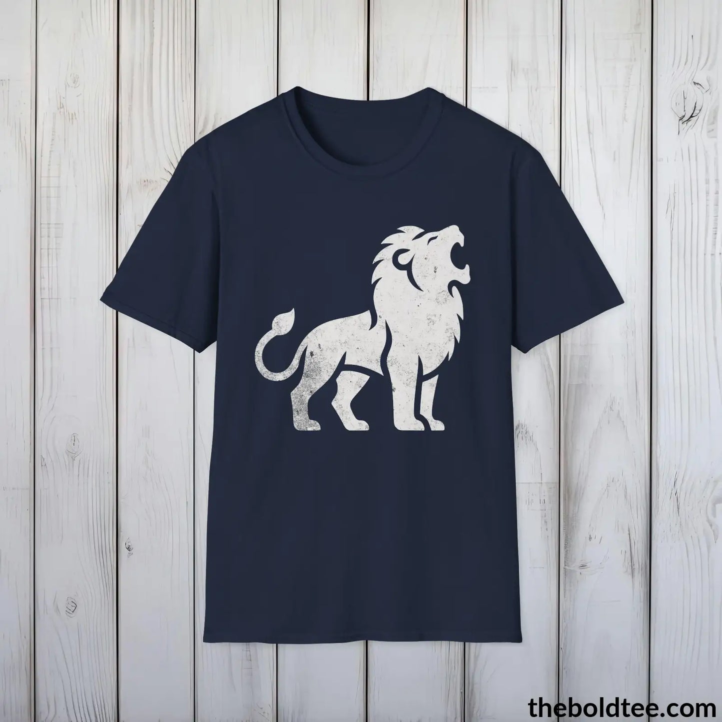 T-Shirt Navy / S Roaring Lion Tee - Bold Urbnan Cotton T-Shirt - 9 Epic Colors Available