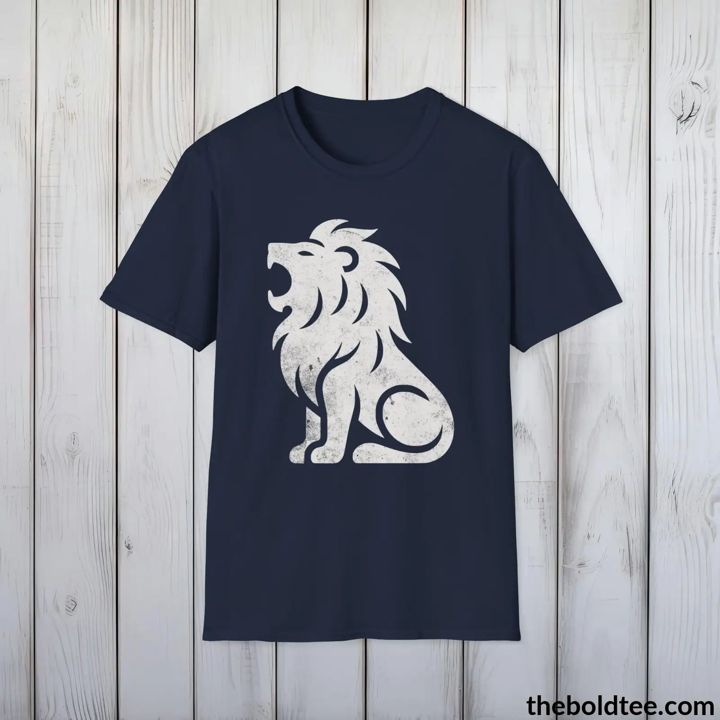 T-Shirt Navy / S Roaring Lion Tee - Bold Urbnan Cotton T-Shirt - 9 Epic Colors Available