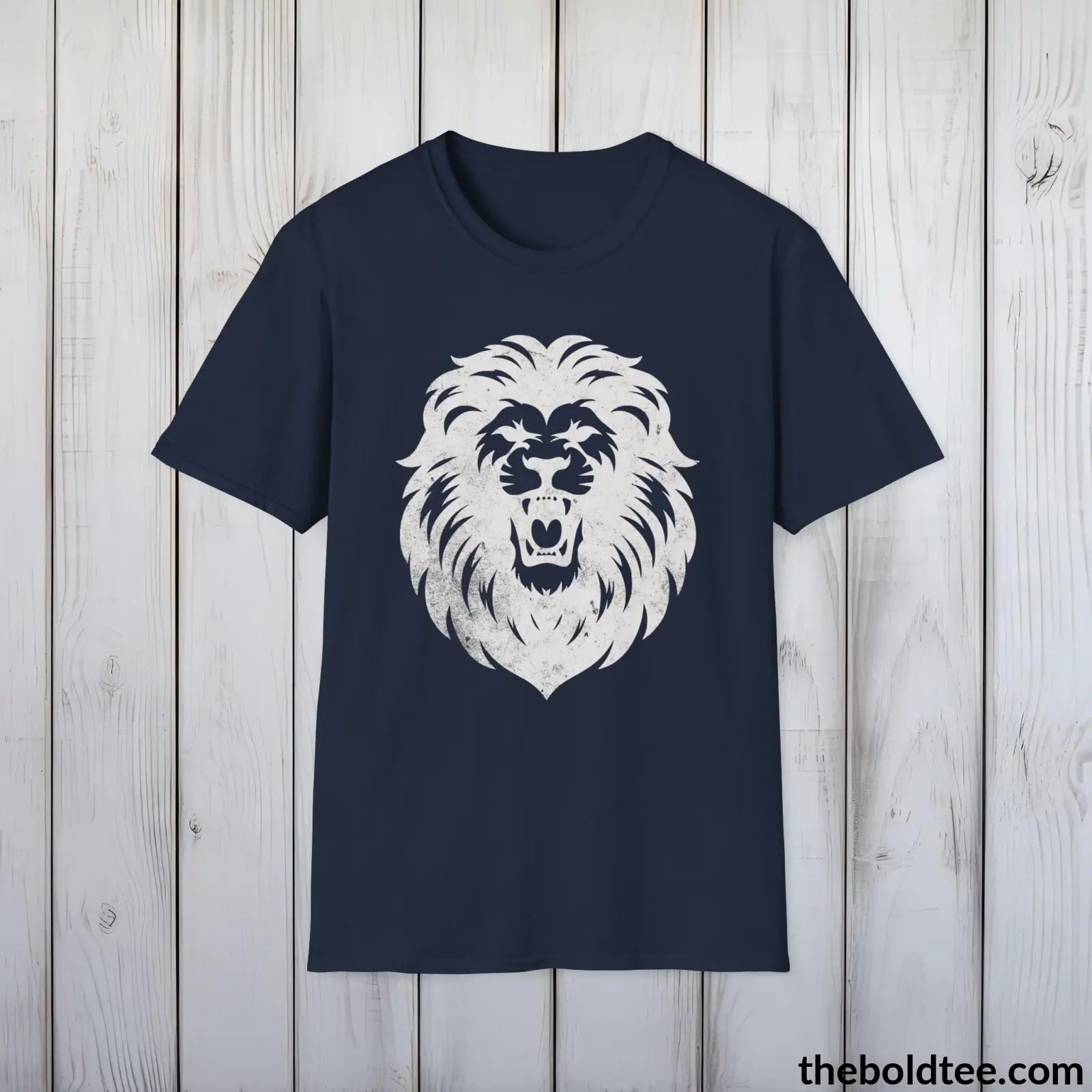 T-Shirt Navy / S Roaring Lion Tee - Bold Urbnan Cotton T-Shirt - 9 Epic Colors Available