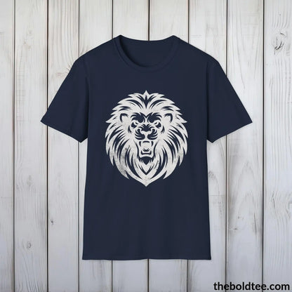 T-Shirt Navy / S Roaring Lion Tee - Bold Urbnan Cotton T-Shirt - 9 Epic Colors Available