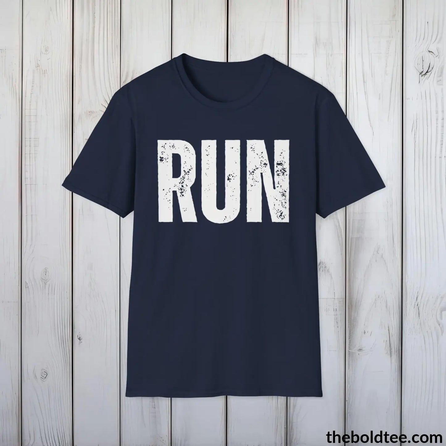 T-Shirt Navy / S RUN Tee - Bold Urbnan Cotton T-Shirt - 9 Epic Colors Available