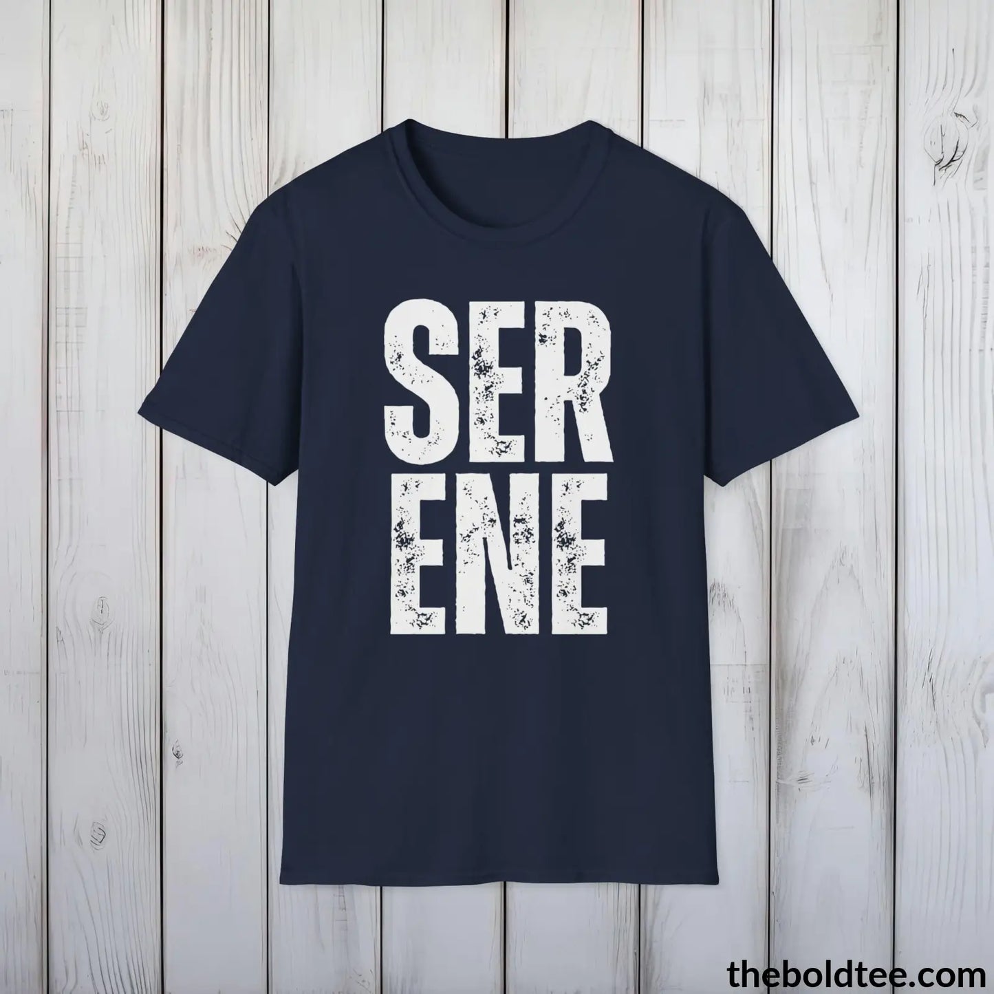 T-Shirt Navy / S SERENE Tee - Casual, Sustainable & Soft Cotton Crewneck Unisex T-Shirt - 9 Bold Colors