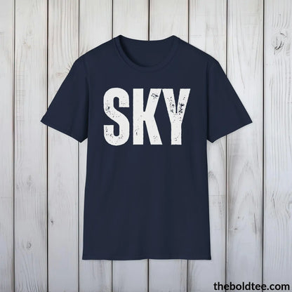 T-Shirt Navy / S SKY Tee - Bold Urbnan Cotton T-Shirt - 9 Epic Colors Available