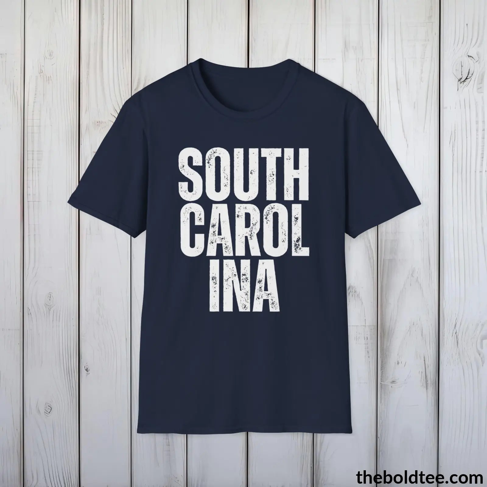 T-Shirt Navy / S SOUTH CAROLINA Tee - Casual, Sustainable & Soft Cotton Crewneck Unisex T-Shirt - 9 Bold Colors