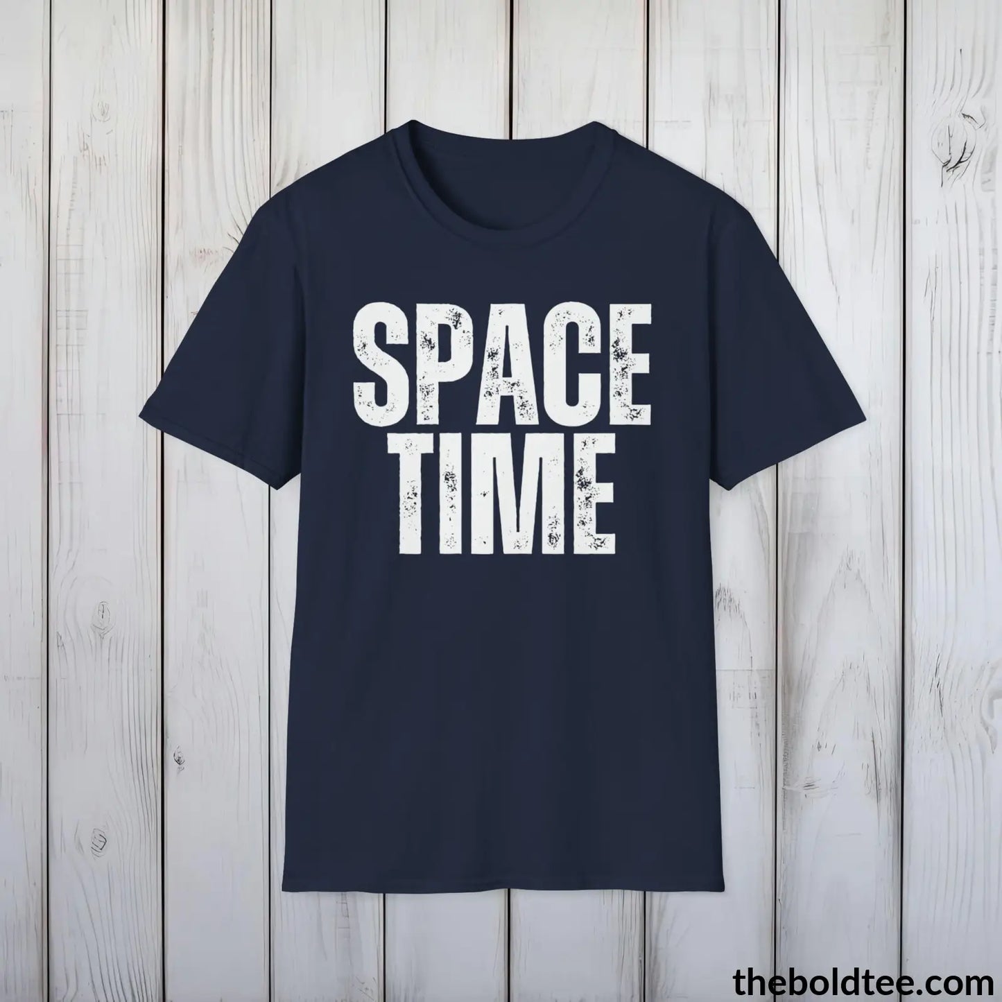 T-Shirt Navy / S SPACE TIME Space Tee - Casual, Sustainable & Soft Cotton Crewneck Unisex T-Shirt - 9 Bold Colors