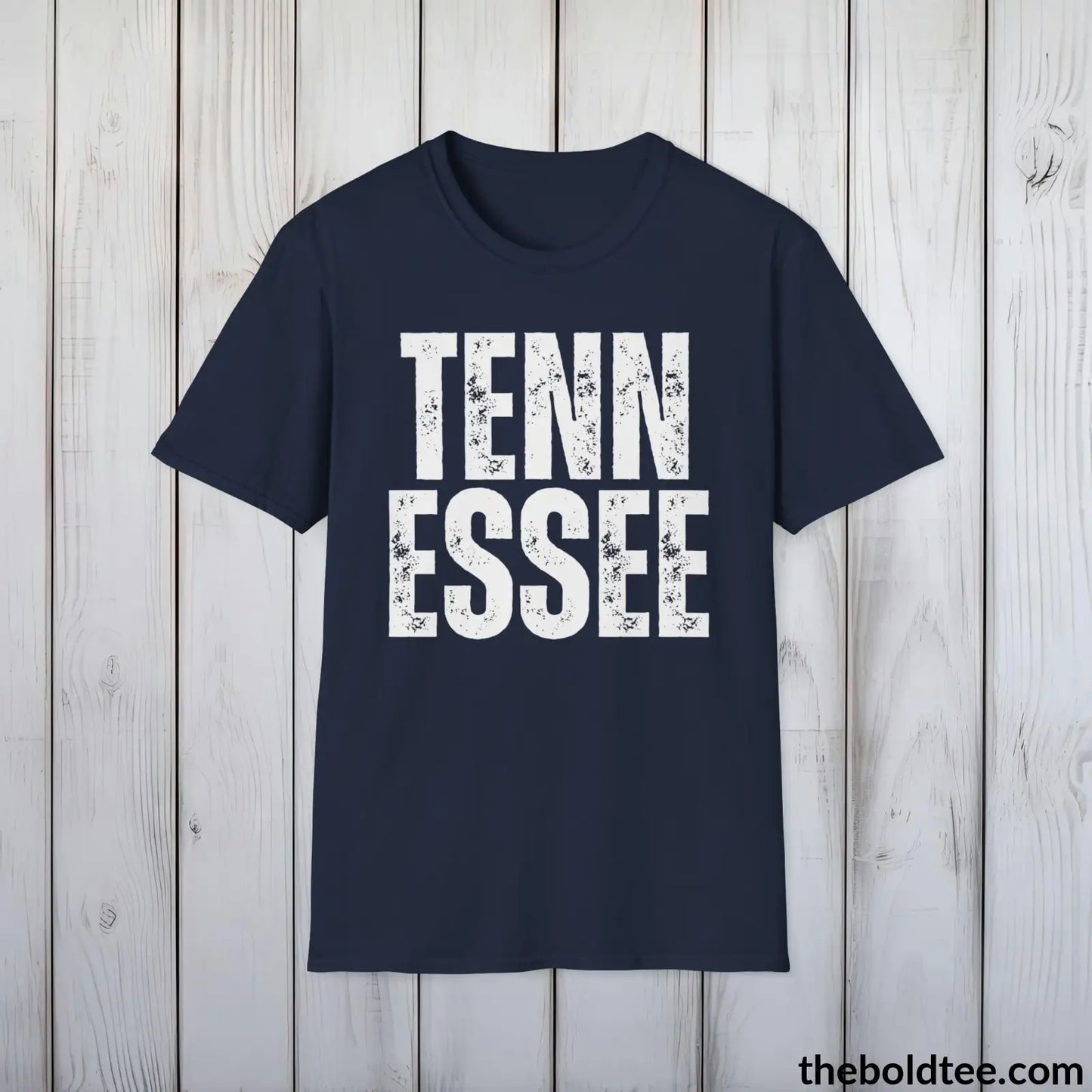 T-Shirt Navy / S TENNESSEE Tee - Casual, Sustainable & Soft Cotton Crewneck Unisex T-Shirt - 9 Bold Colors