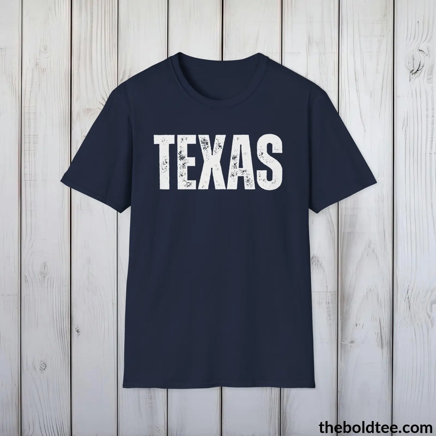 T-Shirt Navy / S TEXAS Tee - Casual, Sustainable & Soft Cotton Crewneck Unisex T-Shirt - 9 Bold Colors