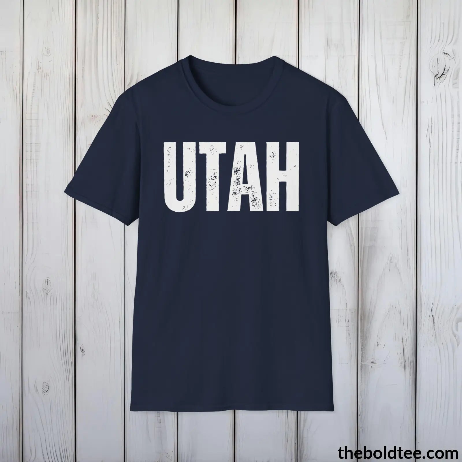 T-Shirt Navy / S UTAH Tee - Casual, Sustainable & Soft Cotton Crewneck Unisex T-Shirt - 9 Bold Colors