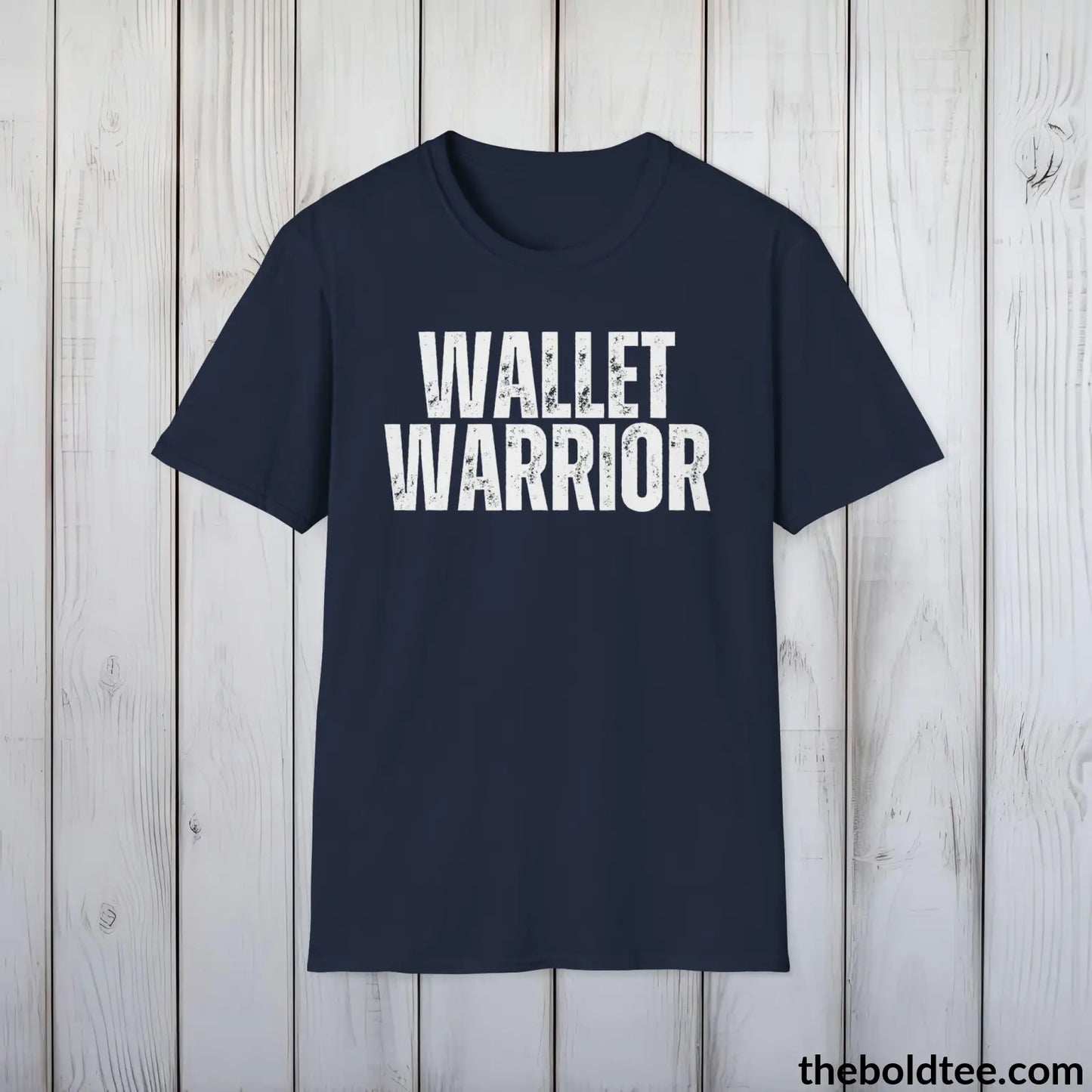 T-Shirt Navy / S WALLET WARRIOR  Cryptocurrency Tee - Premium Cotton Crewneck Unisex T-Shirt - 9 Bold Colors