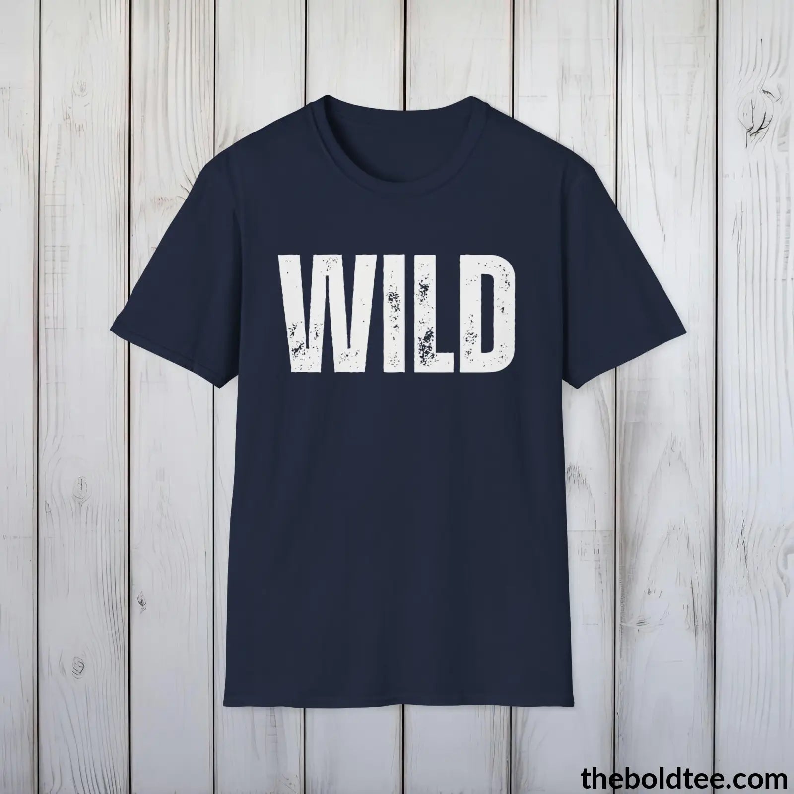 T-Shirt Navy / S WILD Tee - Bold Urbnan Cotton T-Shirt - 9 Epic Colors Available