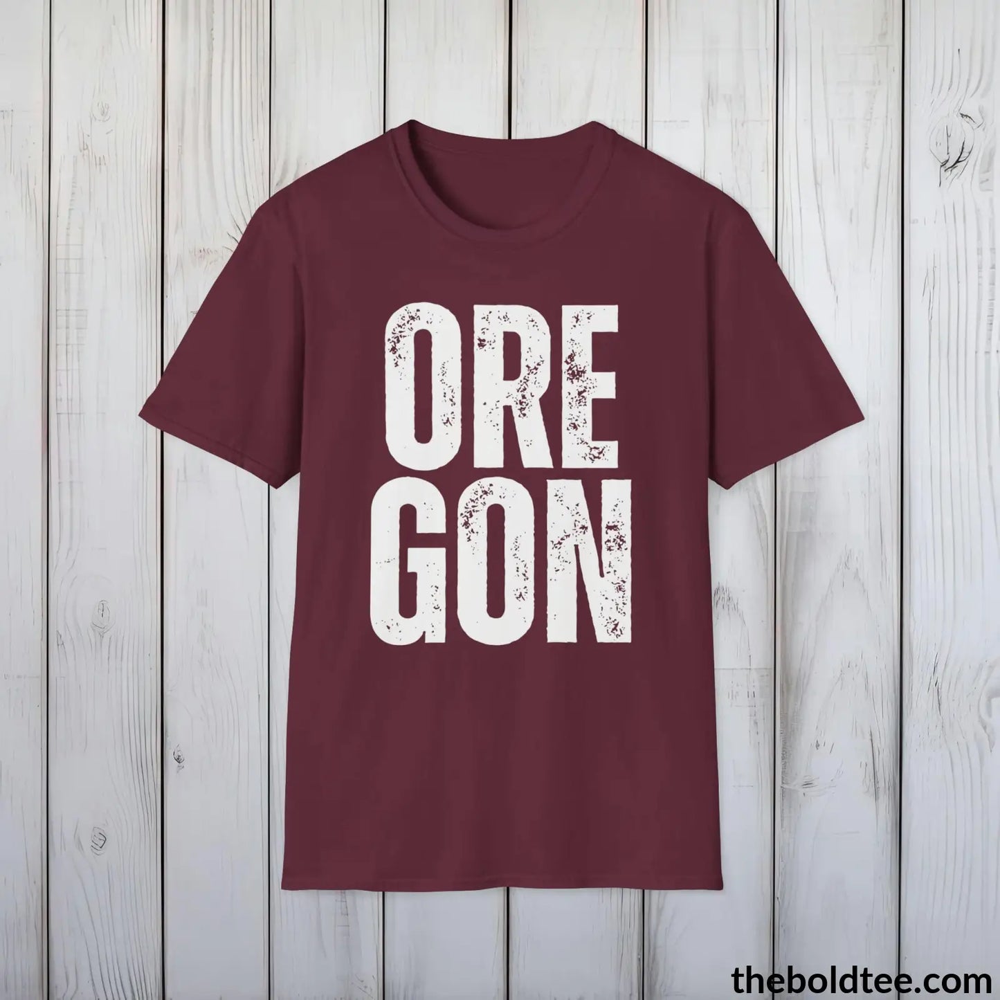 T-Shirt OREGON Tee - Casual, Sustainable & Soft Cotton Crewneck Unisex T-Shirt - 9 Bold Colors