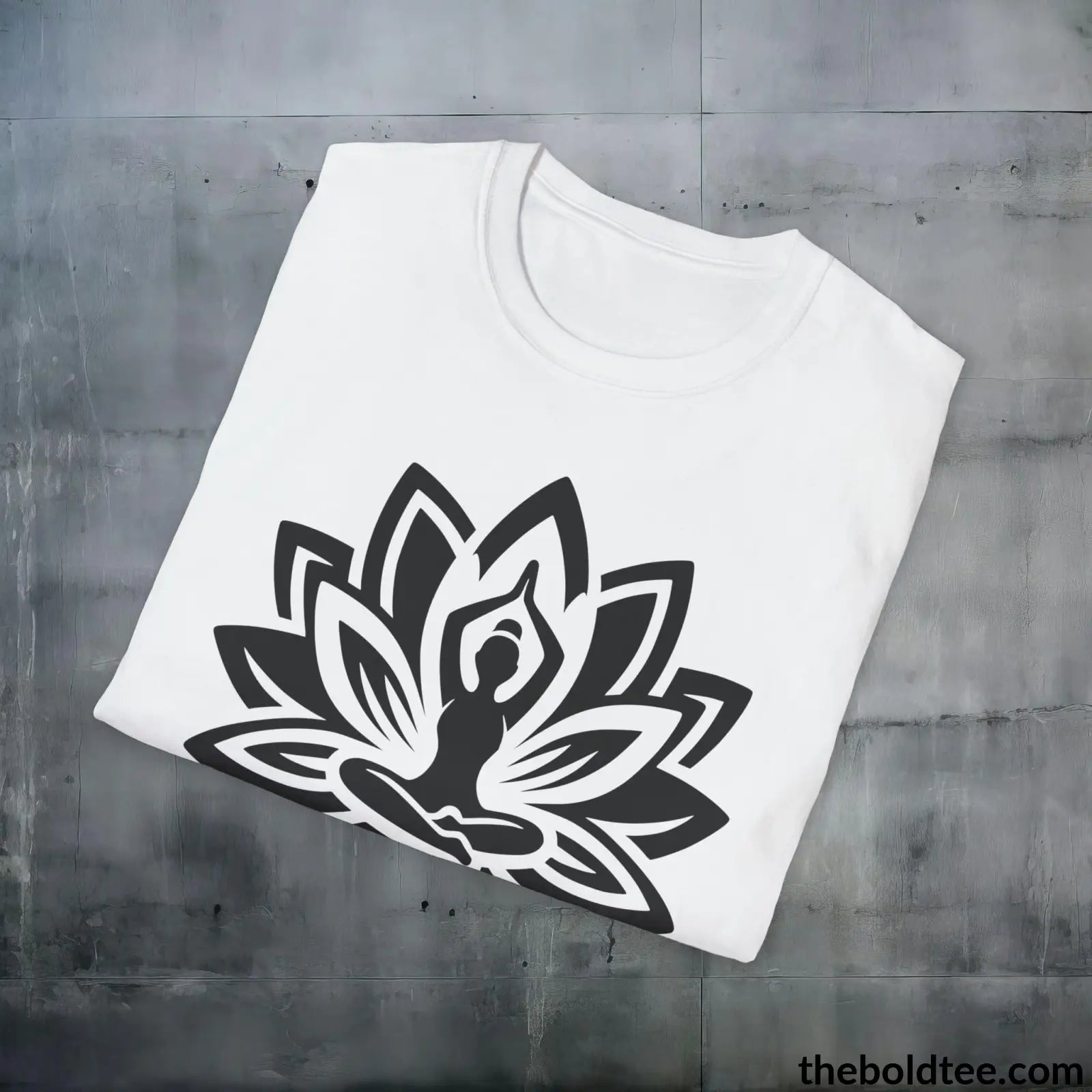 T-Shirt Peaceful Yoga Tee - Sustainable & Soft Cotton Crewneck Unisex T-Shirt - 8 Serene Colors