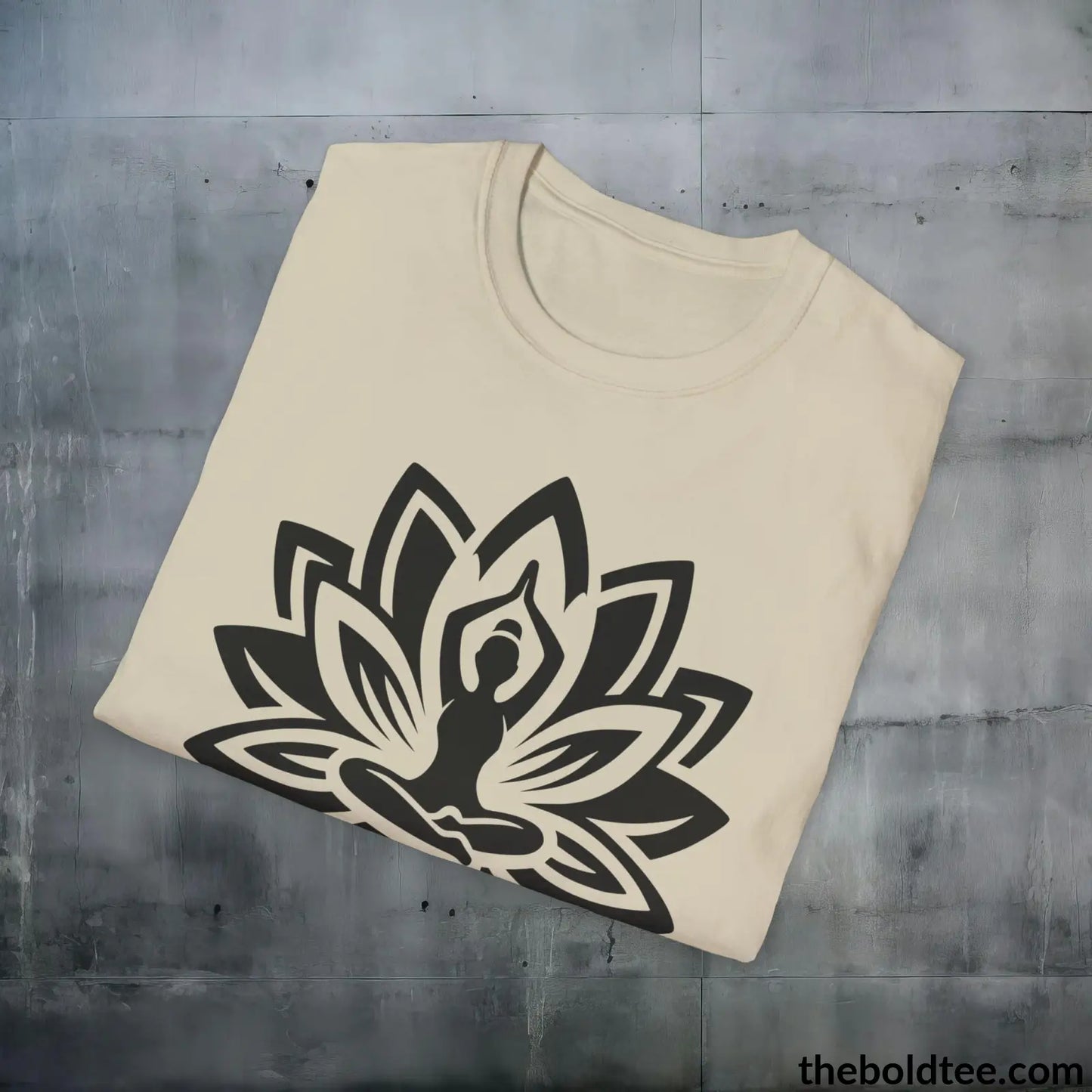 T-Shirt Peaceful Yoga Tee - Sustainable & Soft Cotton Crewneck Unisex T-Shirt - 8 Serene Colors