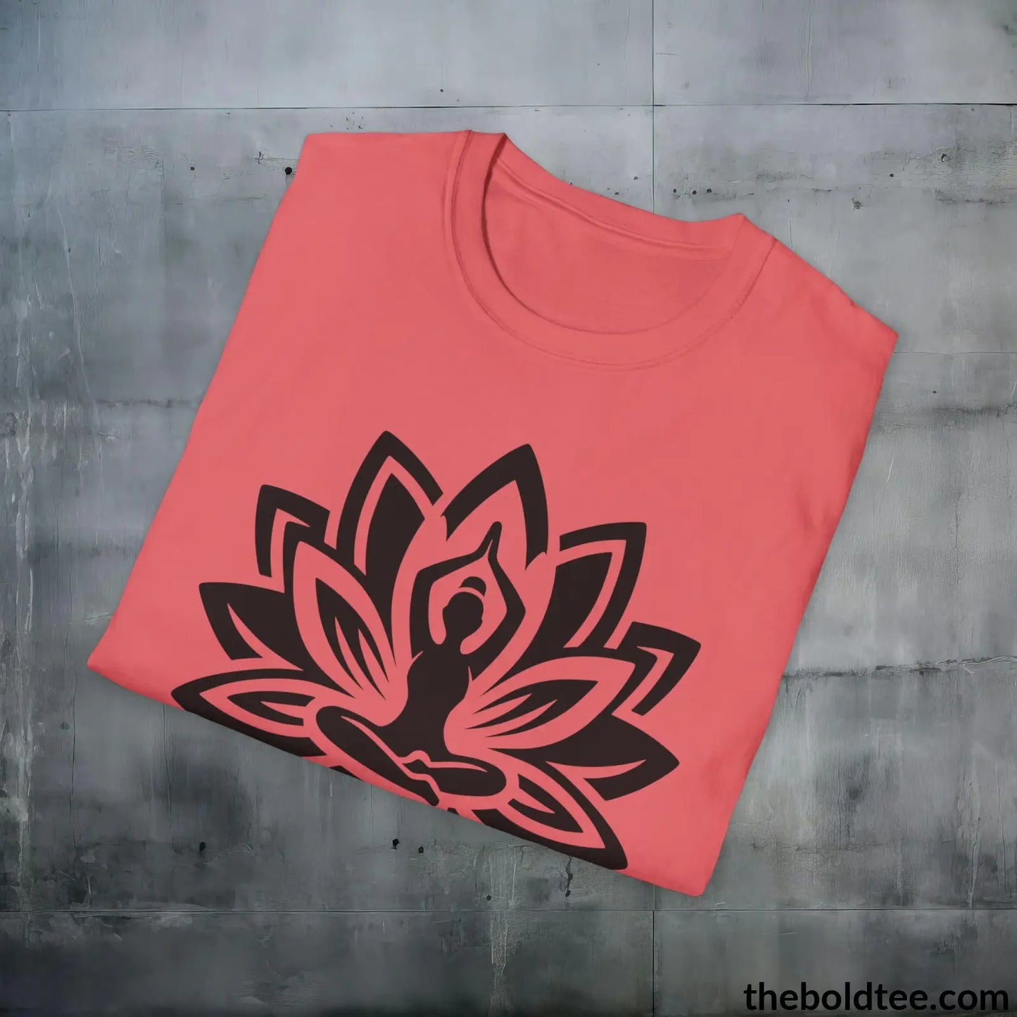 T-Shirt Peaceful Yoga Tee - Sustainable & Soft Cotton Crewneck Unisex T-Shirt - 8 Serene Colors