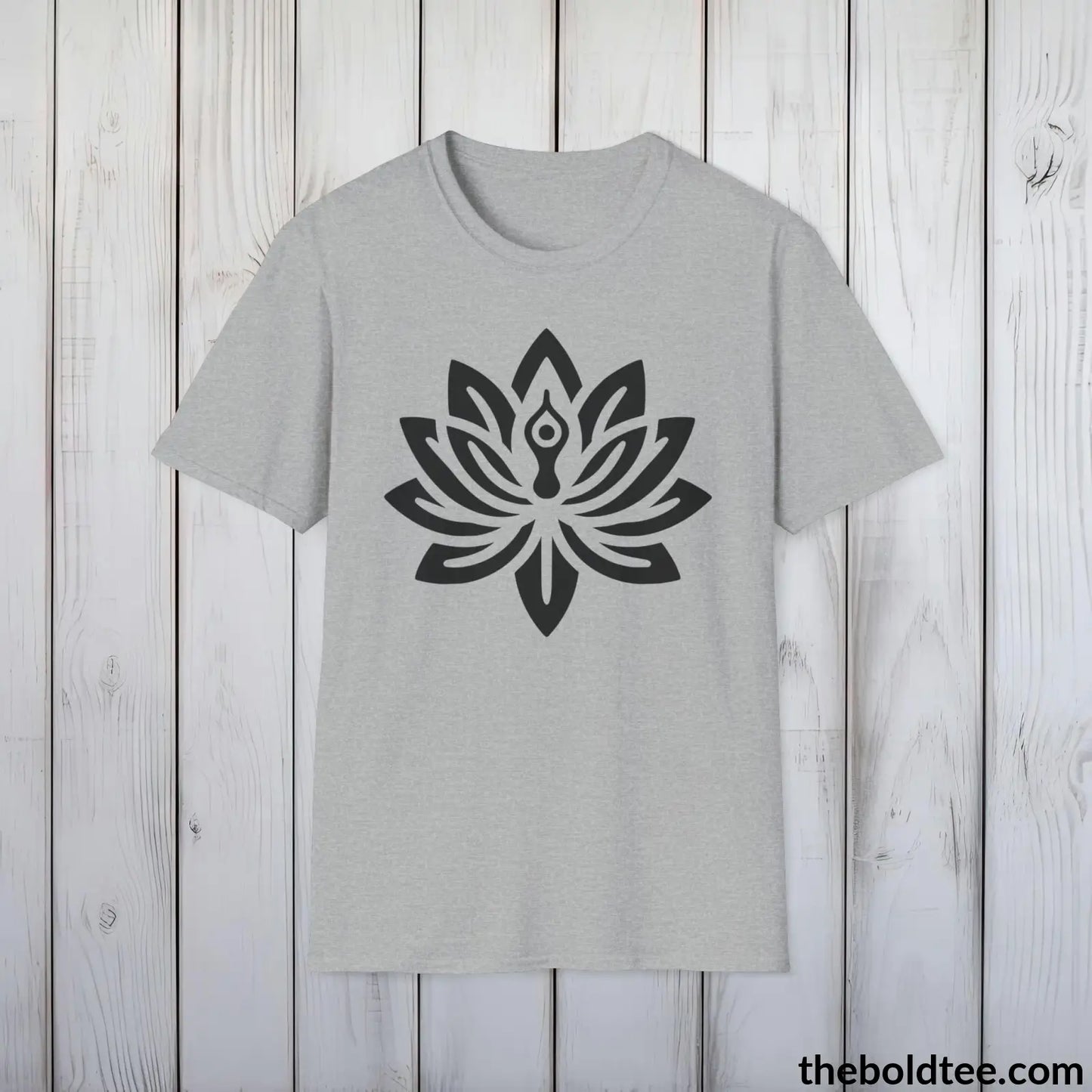 T-Shirt Peaceful Yoga Tee - Sustainable & Soft Cotton Crewneck Unisex T-Shirt - 8 Serene Colors