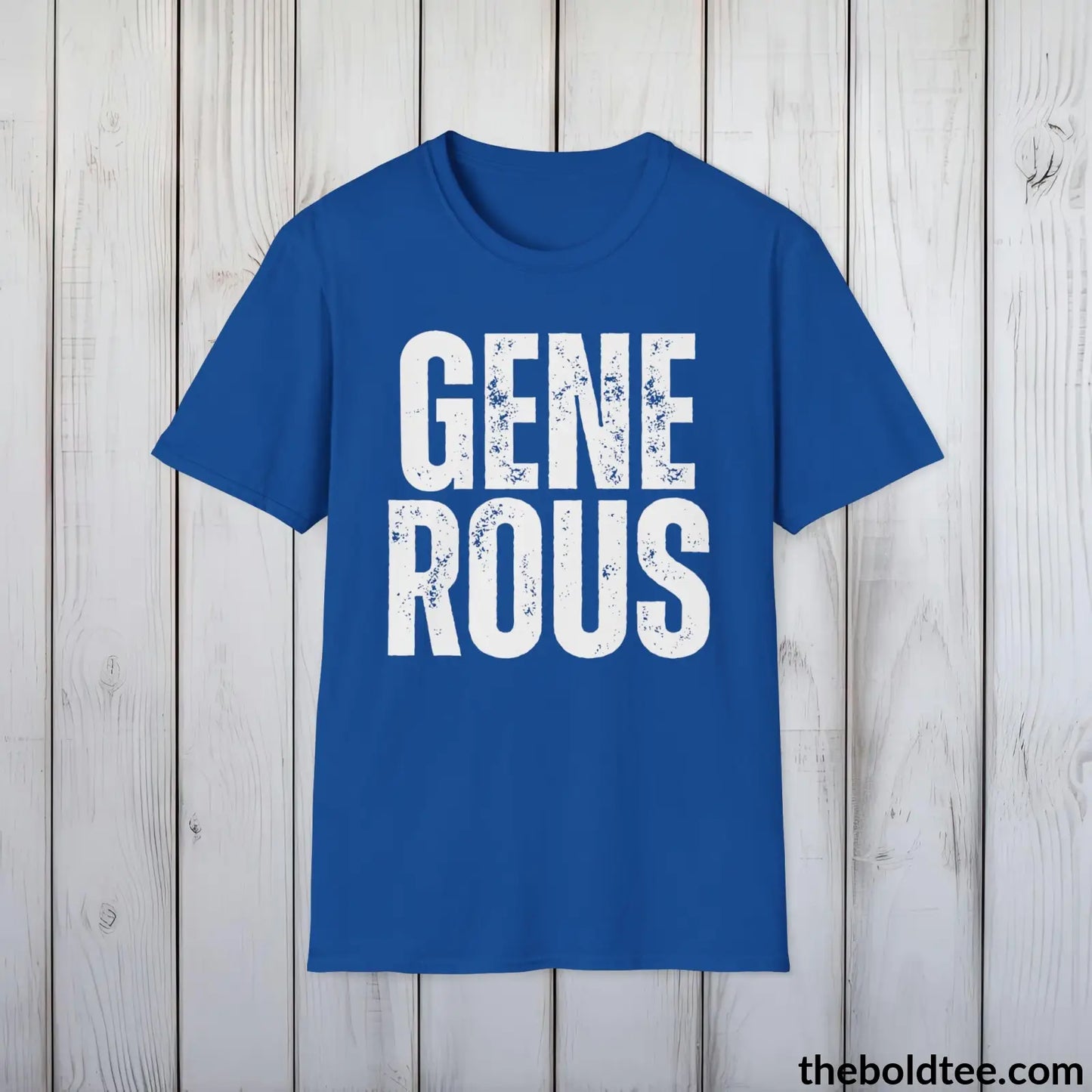 T-Shirt Royal / S GENEROUS Tee - Casual, Sustainable & Soft Cotton Crewneck Unisex T-Shirt - 9 Bold Colors