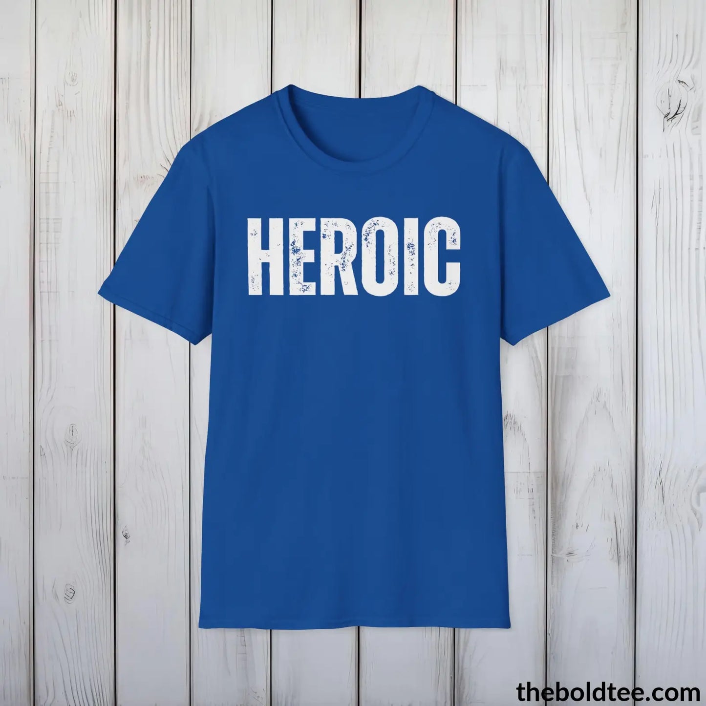 T-Shirt Royal / S HEROIC Tee - Casual, Sustainable & Soft Cotton Crewneck Unisex T-Shirt - 9 Bold Colors