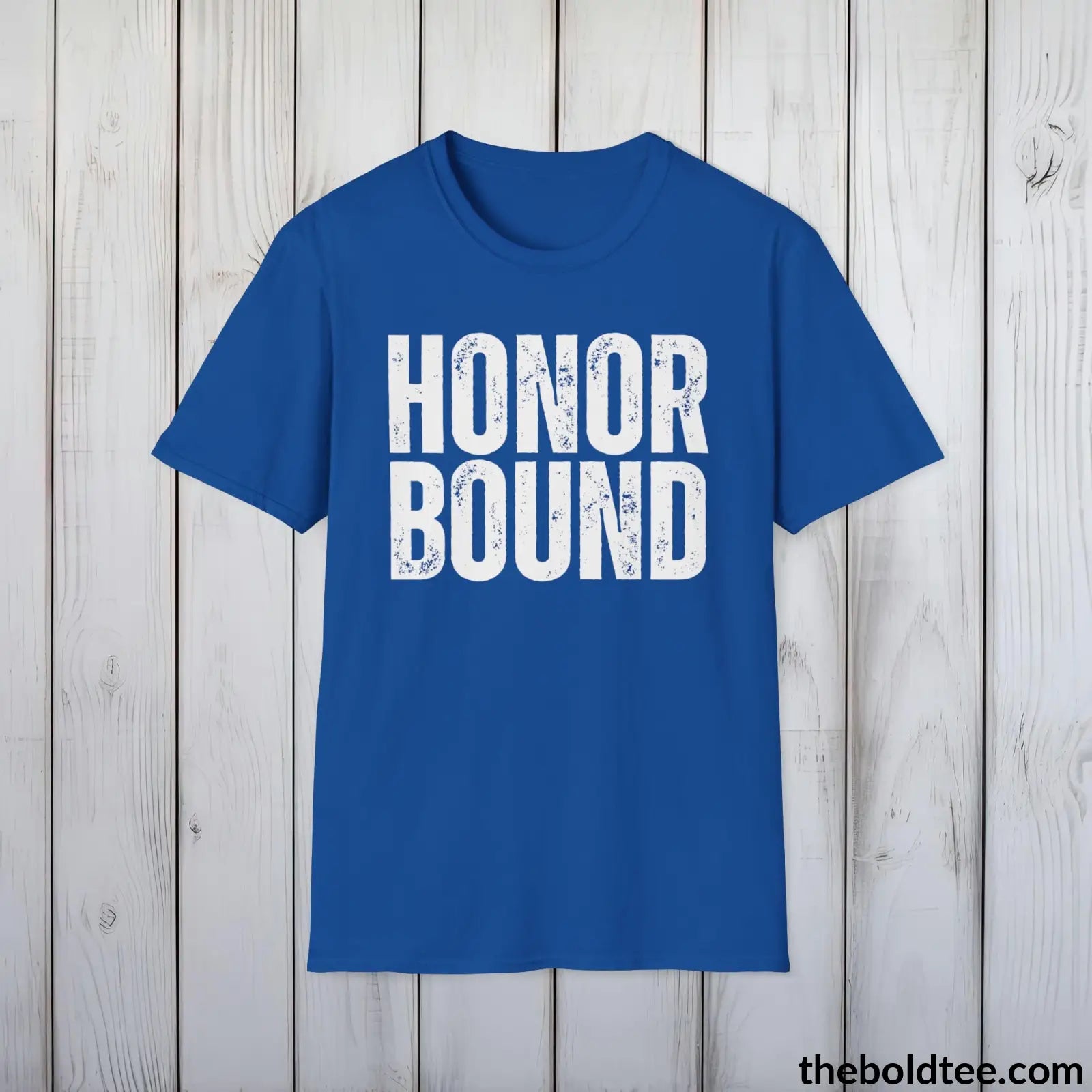 T-Shirt Royal / S HONOR BOUND Military Tee - Strong & Versatile Cotton Crewneck T-Shirt - 9 Bold Colors