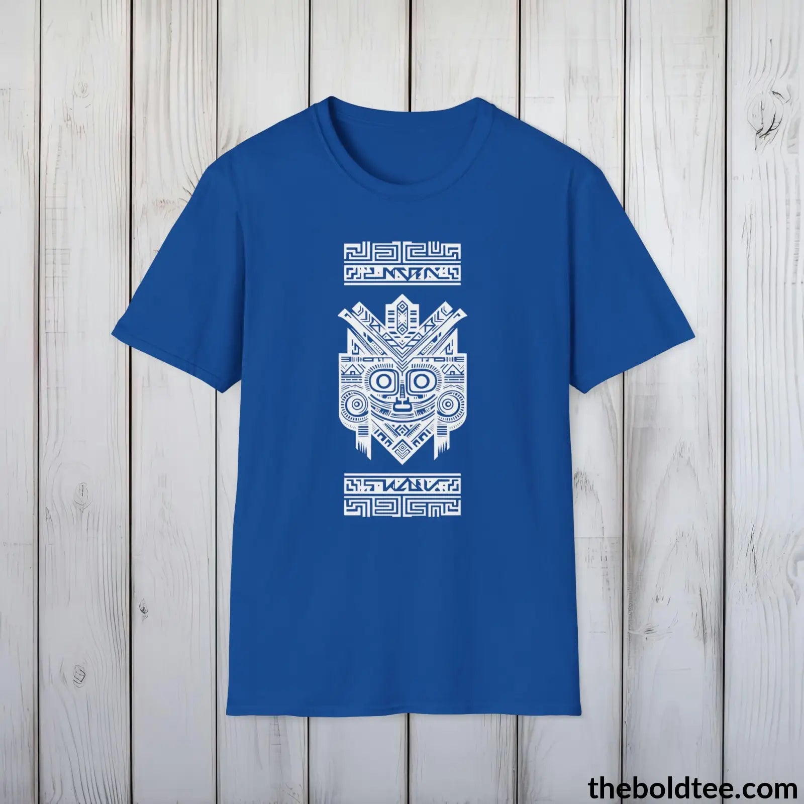 T-Shirt Royal / S Inca Tribal Pattern Tee - Premium Soft Cotton Crewneck Unisex T-Shirt - 9 Bold Colors