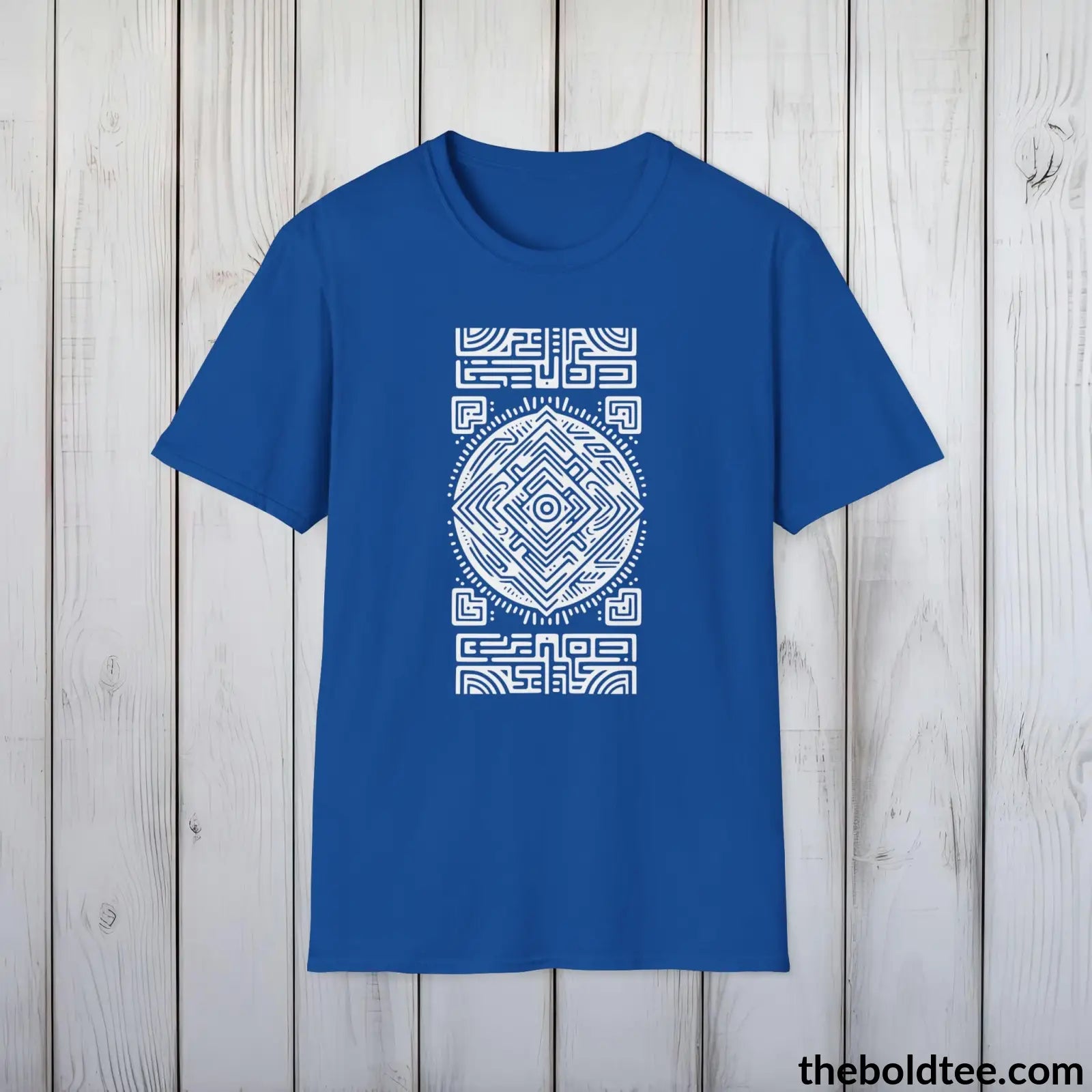 T-Shirt Royal / S Inca Tribal Pattern Tee - Premium Soft Cotton Crewneck Unisex T-Shirt - 9 Bold Colors