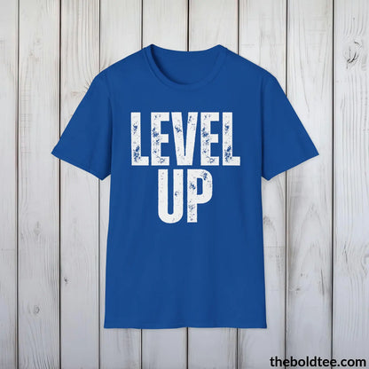 T-Shirt Royal / S LEVEL UP Gamer Tee - Sustainable & Soft Cotton Crewneck Unisex T-Shirt - 9 Bold Colors