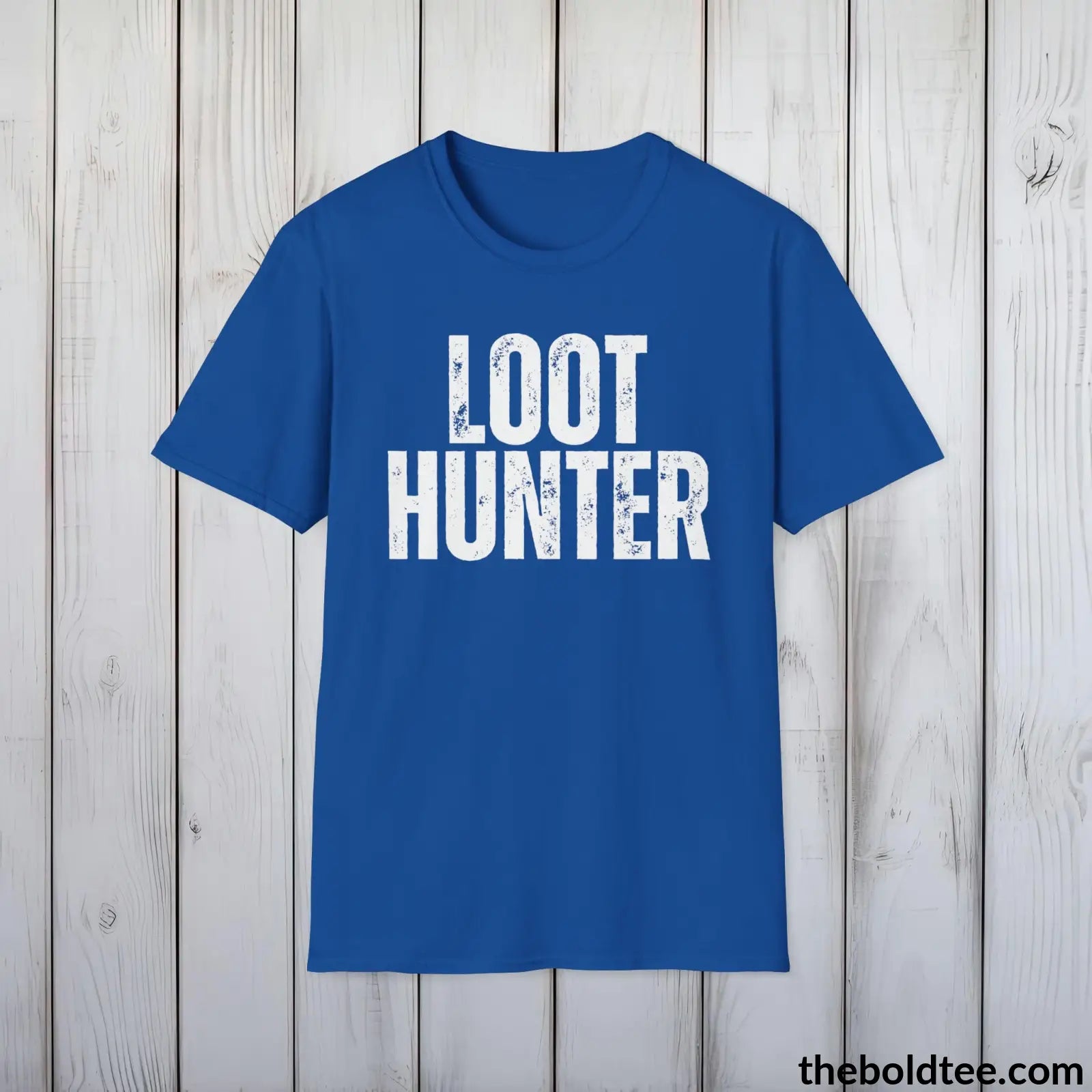 T-Shirt Royal / S LOOT HUNTER Gamer Tee - Sustainable & Soft Cotton Crewneck Unisex T-Shirt - 9 Bold Colors