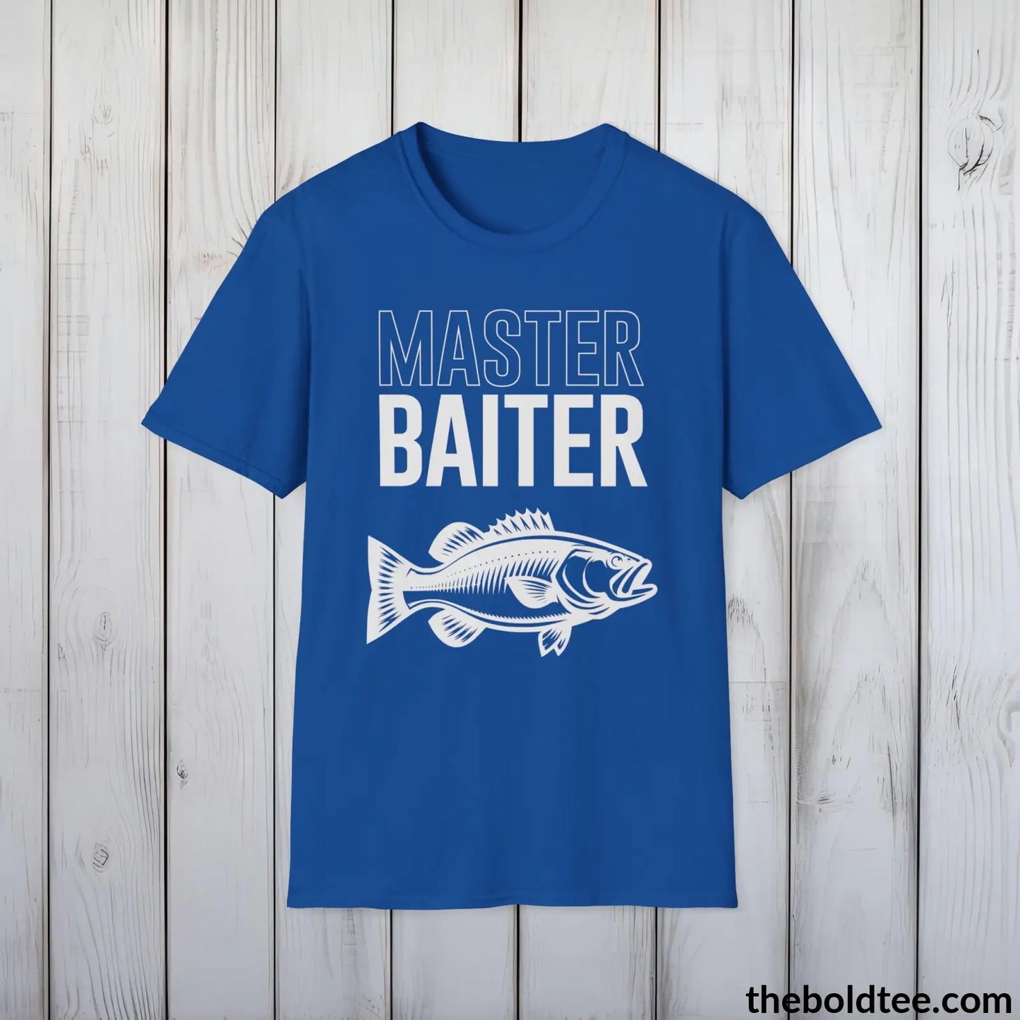 T-Shirt Royal / S Master Baiter Fisher T-Shirt - Premium Fishing Graphic Tee - Fishing Gift For Fishermen - Epic Fishing T-Shirt - 9 Colors Available