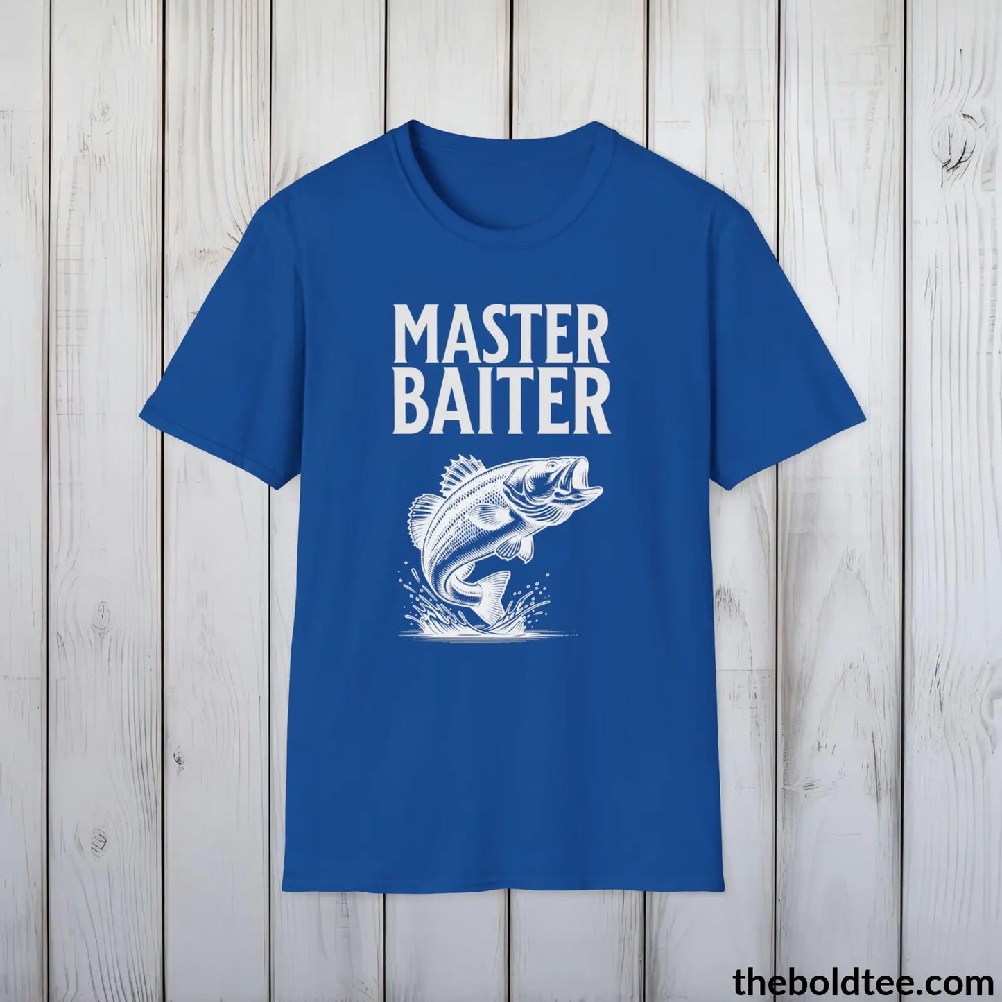 T-Shirt Royal / S Master Baiter Fisher T-Shirt - Premium Fishing Graphic Tee - Fishing Gift For Fishermen - Relaxing Fishing T-Shirt - 9 Colors Available