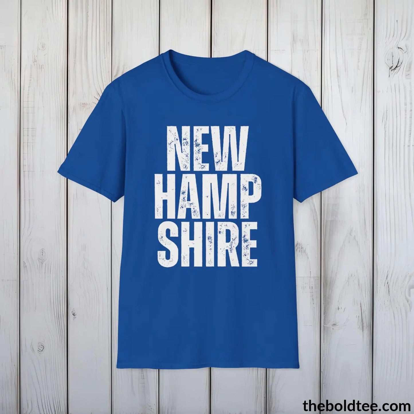 T-Shirt Royal / S NEW HAMPSHIRE Tee - Casual, Sustainable & Soft Cotton Crewneck Unisex T-Shirt - 9 Bold Colors