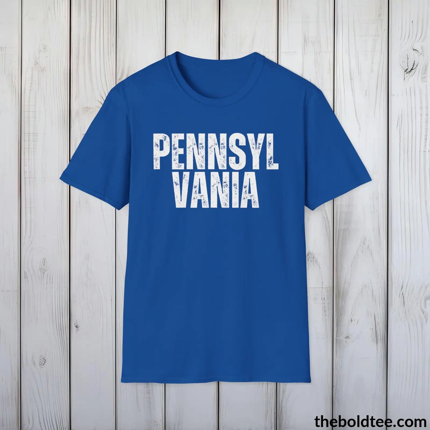 T-Shirt Royal / S PENNSYLVANIA Tee - Casual, Sustainable & Soft Cotton Crewneck Unisex T-Shirt - 9 Bold Colors