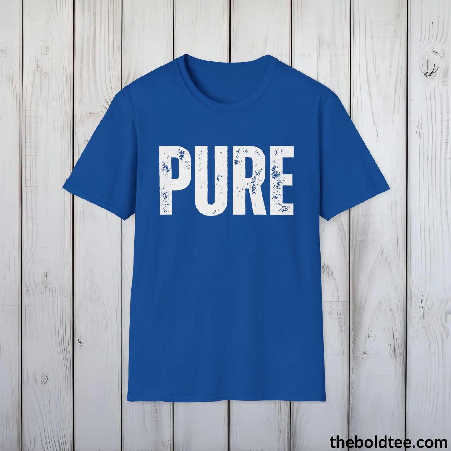 T-Shirt Royal / S PURE Tee - Bold Urbnan Cotton T-Shirt - 9 Epic Colors Available