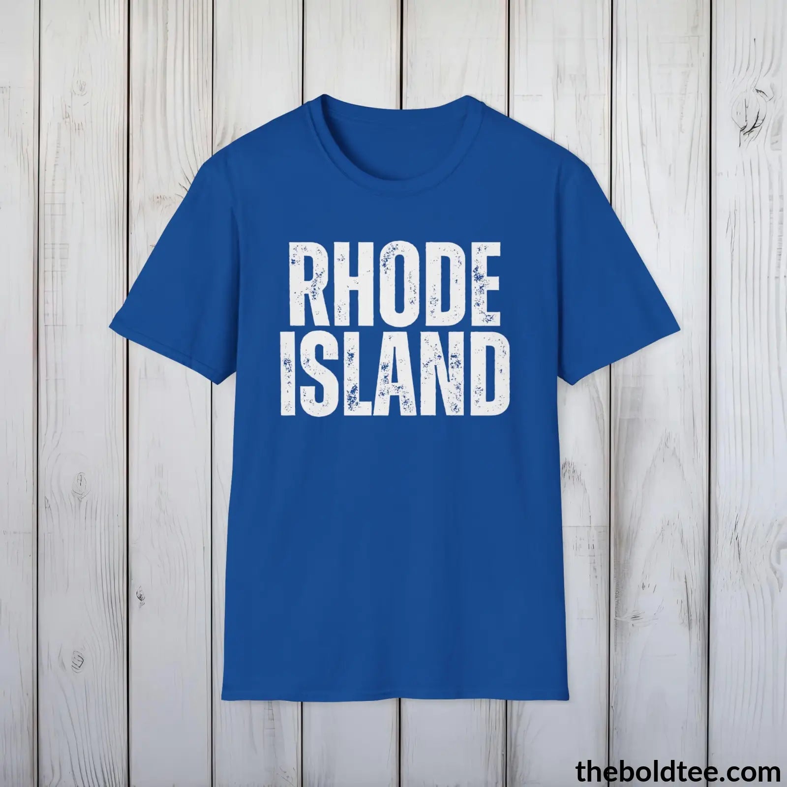 T-Shirt Royal / S RHODE ISLAND Tee - Casual, Sustainable & Soft Cotton Crewneck Unisex T-Shirt - 9 Bold Colors