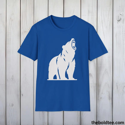 T-Shirt Royal / S Roaring Bear Tee - Bold Urbnan Cotton T-Shirt - 9 Epic Dark Colors Available