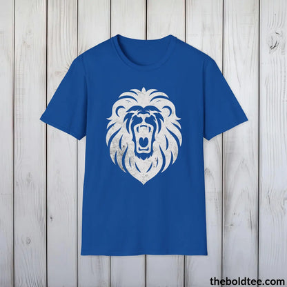 T-Shirt Royal / S Roaring Lion Tee - Bold Urbnan Cotton T-Shirt - 9 Epic Colors Available