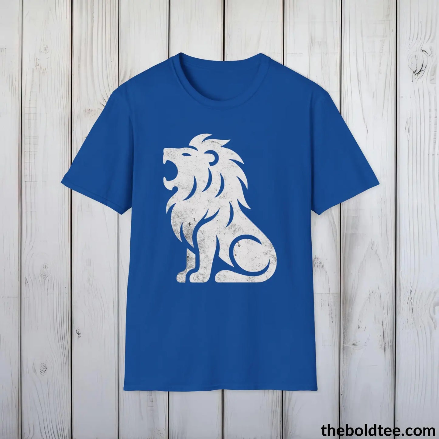 T-Shirt Royal / S Roaring Lion Tee - Bold Urbnan Cotton T-Shirt - 9 Epic Colors Available