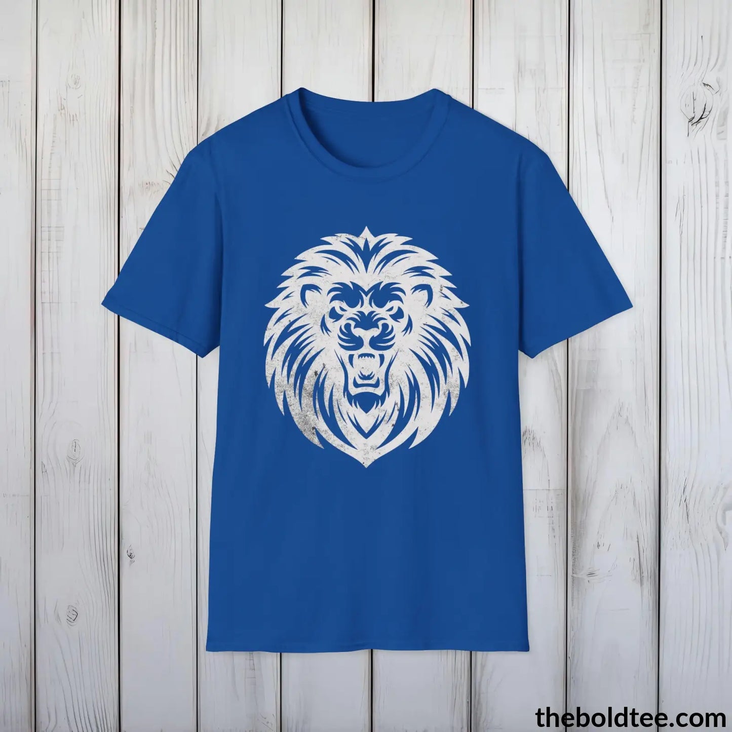 T-Shirt Royal / S Roaring Lion Tee - Bold Urbnan Cotton T-Shirt - 9 Epic Colors Available