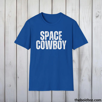 T-Shirt Royal / S SPACE COWBOY Tee - Casual, Sustainable & Soft Cotton Crewneck Unisex T-Shirt - 9 Bold Colors