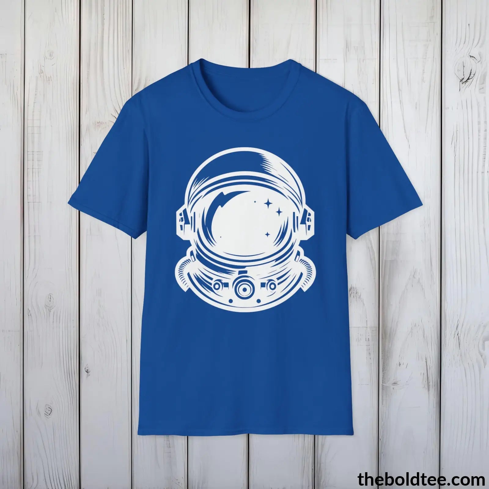 T-Shirt Royal / S Space Ship Tee - Sustainable & Soft Cotton Crewneck Unisex T-Shirt - 9 Bold Colors