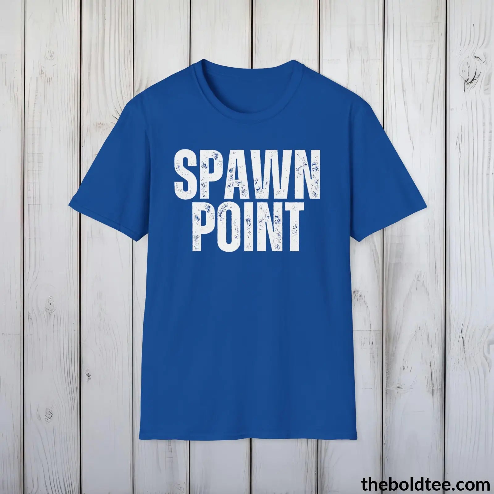 T-Shirt Royal / S SPAWN POINT Gamer Tee - Sustainable & Soft Cotton Crewneck Unisex T-Shirt - 9 Bold Colors