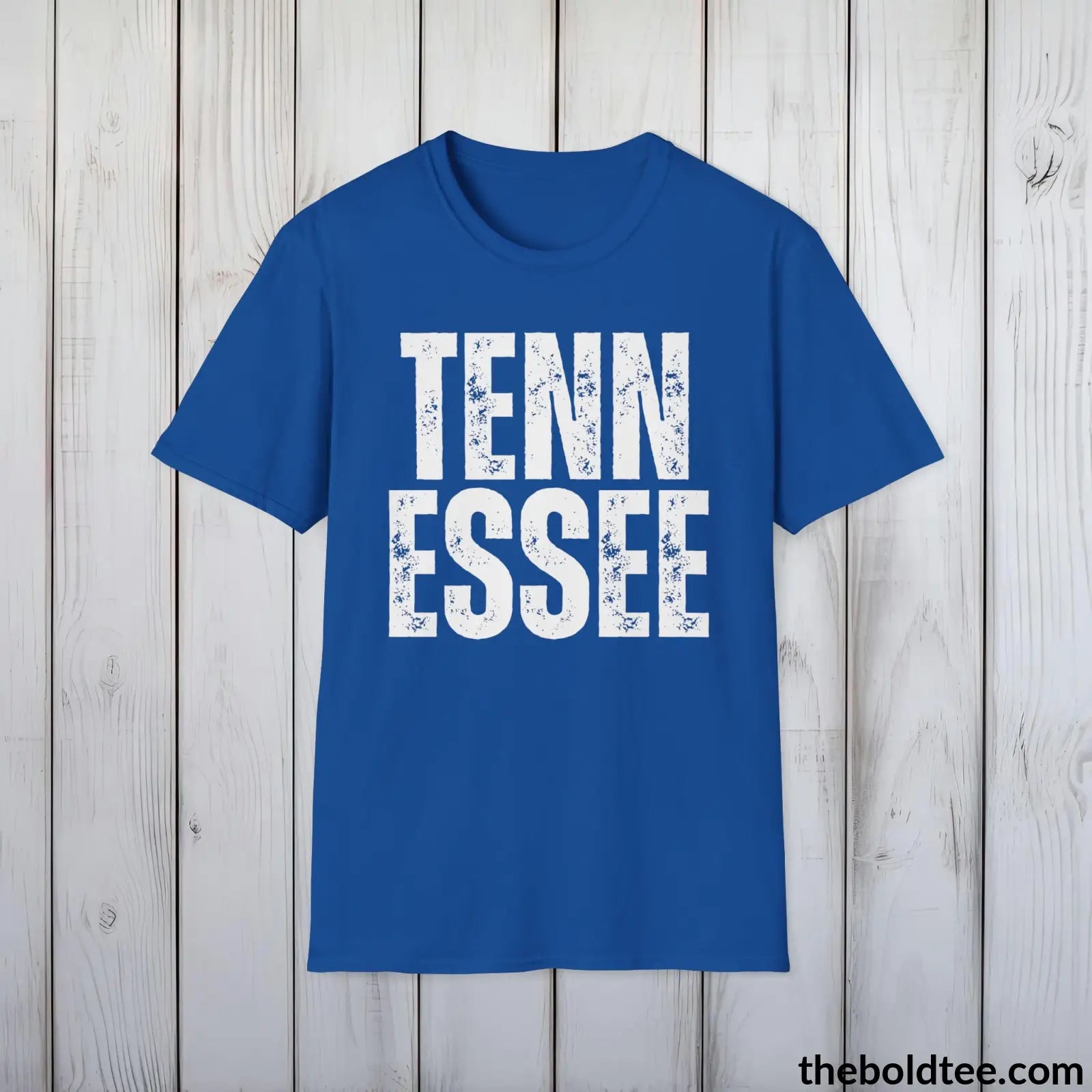 T-Shirt Royal / S TENNESSEE Tee - Casual, Sustainable & Soft Cotton Crewneck Unisex T-Shirt - 9 Bold Colors